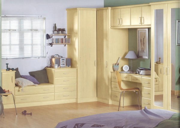 The Hapton Maple bedroom design is available from Gee's Kitchens, Bedrooms & Flooring of Kildare.
