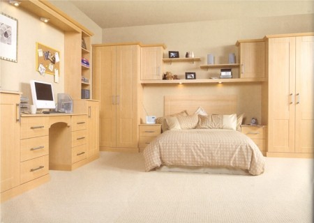 The Kendal Newport Beech bedroom design is available from Gee's Kitchens, Bedrooms & Flooring of Kildare.