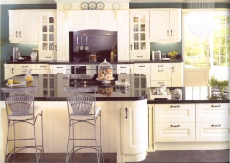 The Sheriton Ivory kitchen design is available from Gee's Kitchens, Wardrobes & Flooring of Kildare.