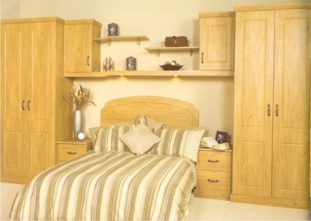 The Westport Pippy Oak bedroom design is available from Gee's Kitchens, Wardrobes & Flooring of Kildare.